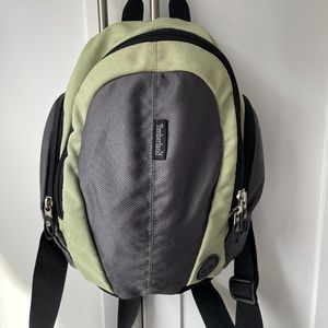 Timberland mini backpack in lime green/grey